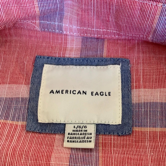 American eagle button down shirt, plaid, long sleeve - Picture 8 of 8